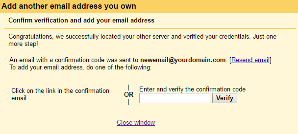 Add Address Confirmation
