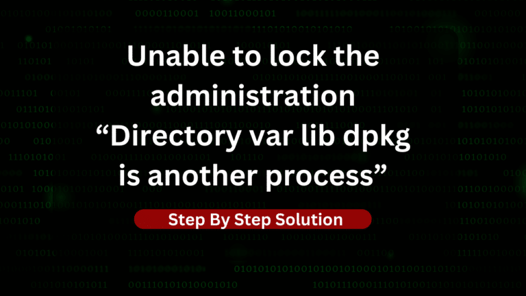 Unable to lock the administration “Directory var lib dpkg is another process”