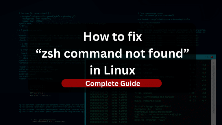 [Solved] "zsh command not found"
