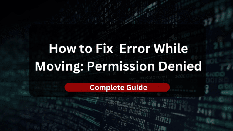 How to Fix Ubuntu Error While Moving Permission Denied