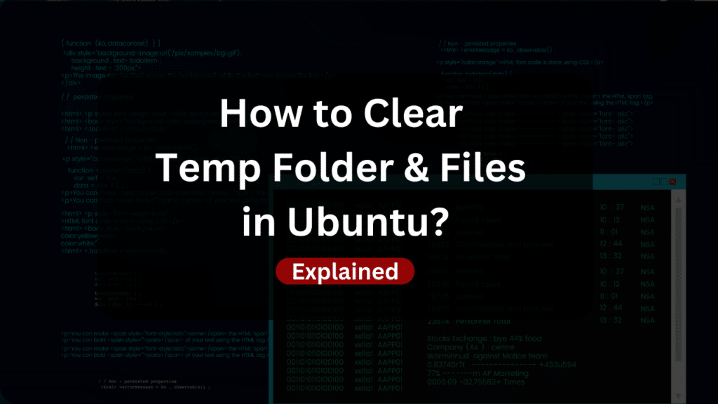 How to clear temp folder files in ubuntu dracula servers tutorials