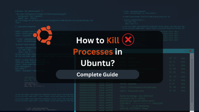 How to Kill Processes in Ubuntu?