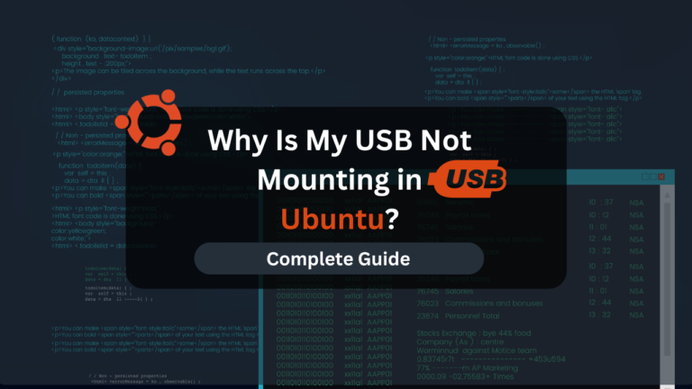 Why Is My USB Not Mounting in Ubuntu?