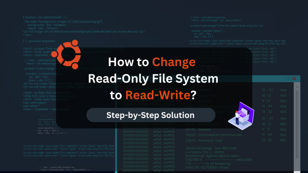 change read-only file system ubuntu