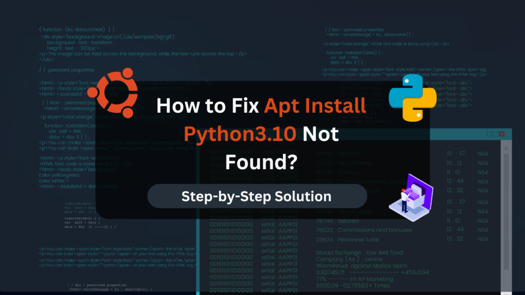 How to Fix Apt Install Python3.10 Not Found? - Dracula Servers Tutorials