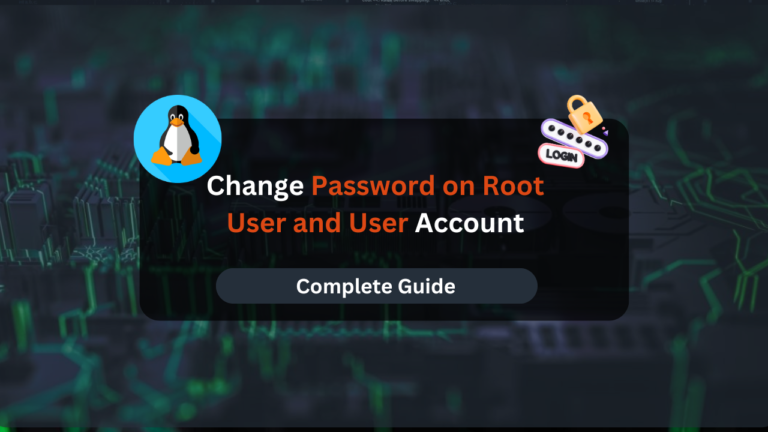 Change Password on Root User and User Account