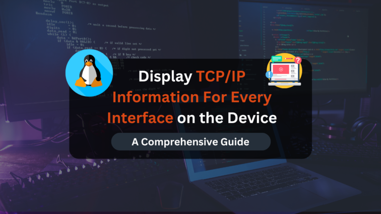 How to Display TCP/IP Information For Every Interface on the Device