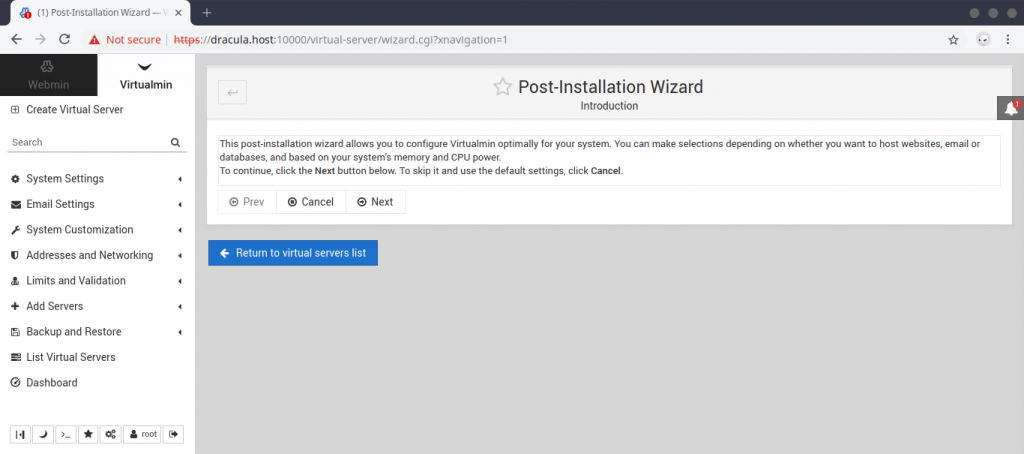 webmin_virtualmin_post_installation_wizard
